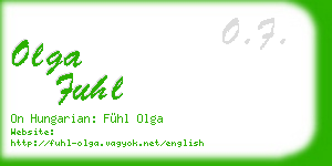 olga fuhl business card